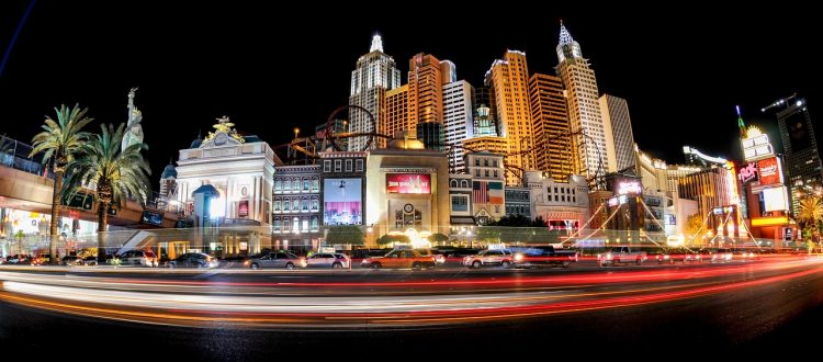 busy las vegas strip