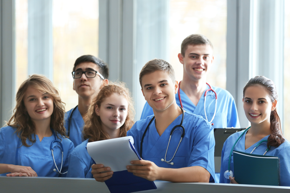 Students learning to become a CNA